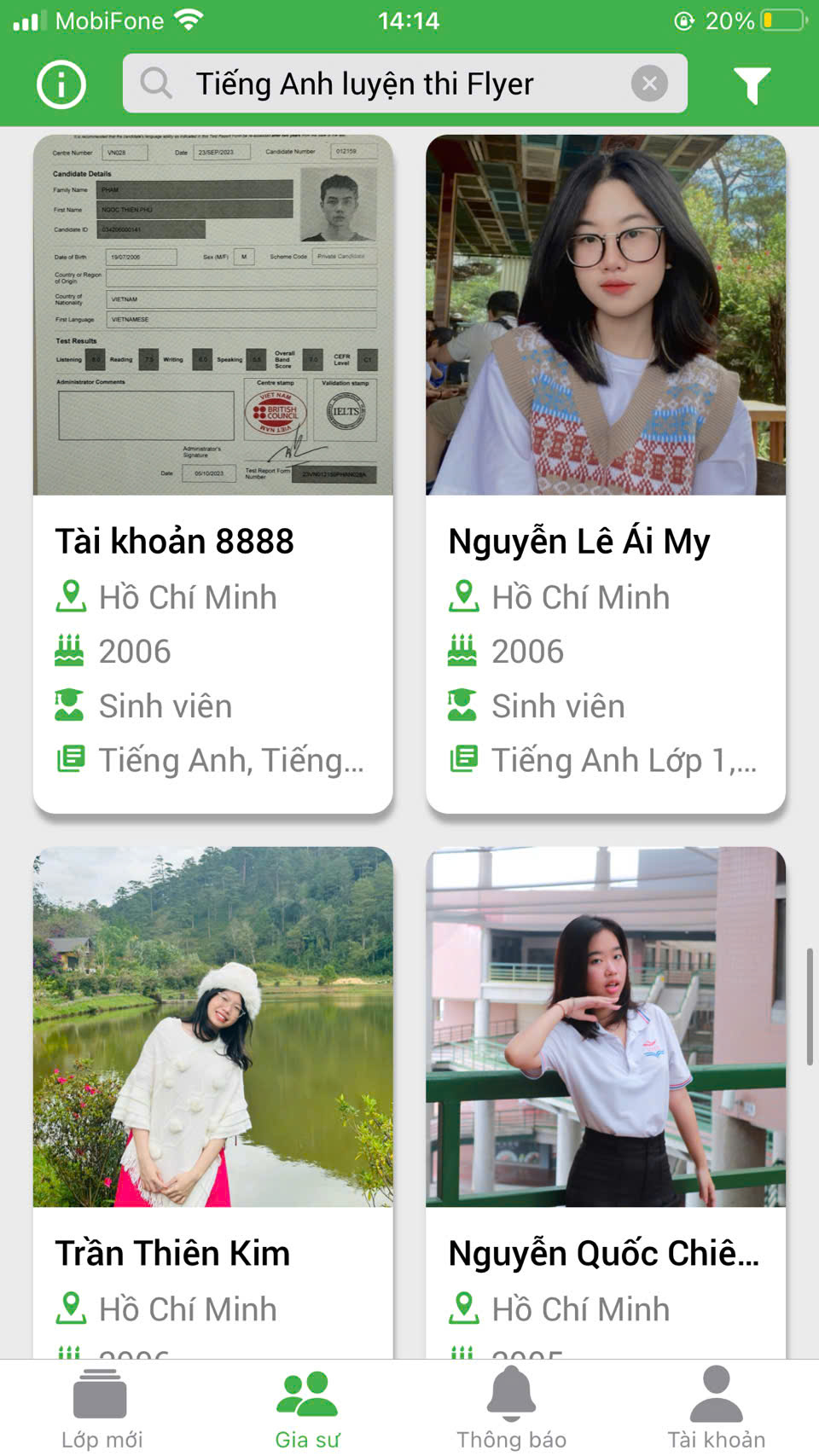 Dạy kèm luyện thi flyer